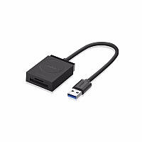 Card Reader 2in1 UGREEN CR127 USB 3.0 Одновременная работа карт памяти TF/SD Black (20250)