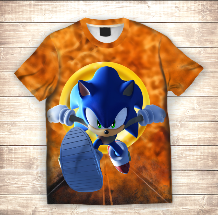 Футболка 3D Sonic Fire