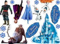 Вафельна картинка Холодне серце (Frozen) Ельза і Анна, Олаф А4 (vk1070)
