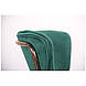 Сучасний стильний м'який обідній стілець хром на металевому каркасі Alphabet A gold/dark green, TM AMF, фото 9