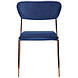 М'який металевий велюровий обідній стілець арт деко Alphabet A gold/royal blue штабельований TM AMF, фото 3