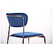 М'який металевий велюровий обідній стілець арт деко Alphabet A gold/royal blue штабельований TM AMF, фото 9