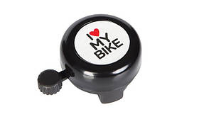 Дзвоник Green Cycle GBL-251 для велосипеда, сталевий чорний, гучний сигнал