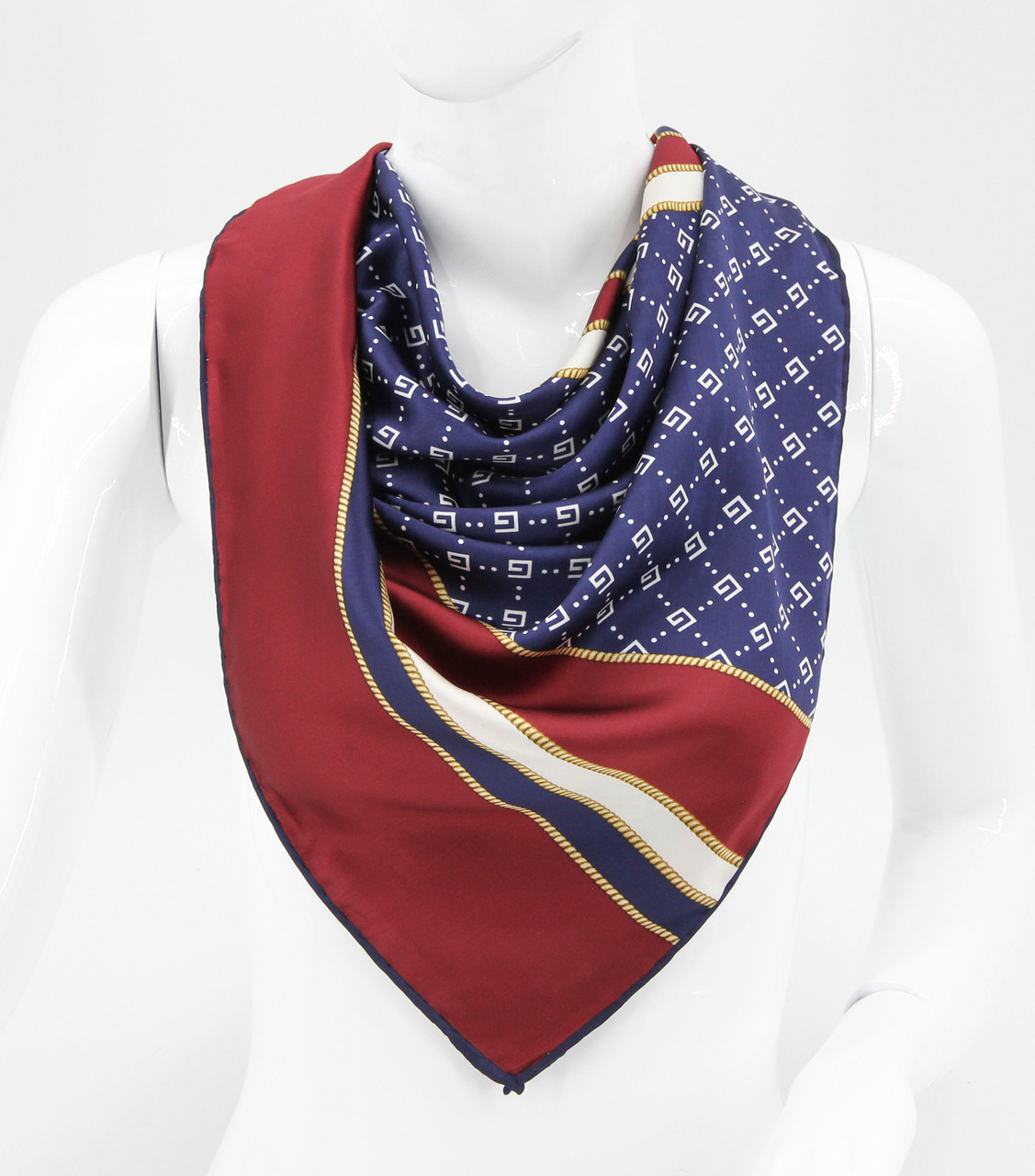 Хустка  M&JJ ІЗМІР Шовк Бордо 95х95 см (2593), фото 1