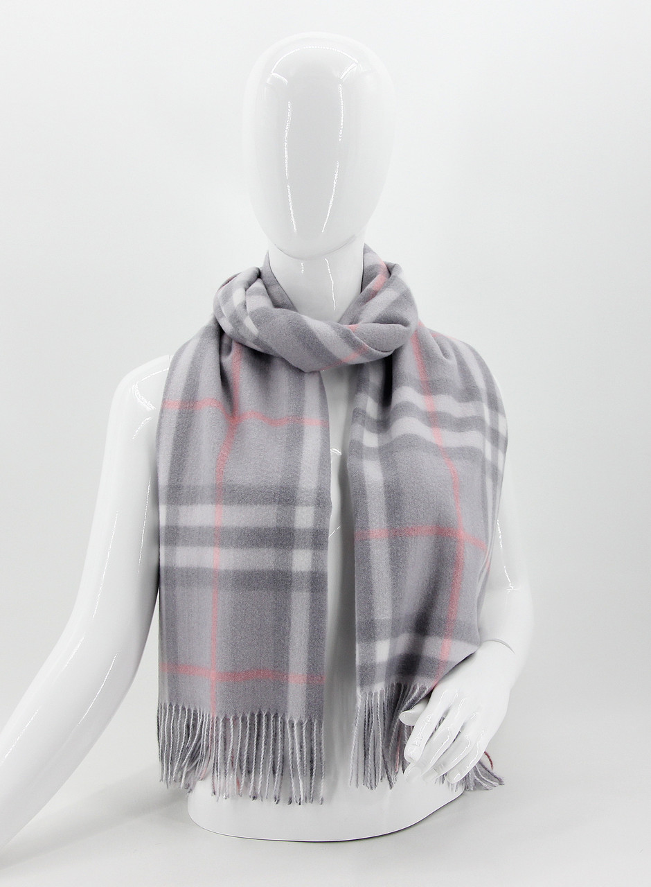 Шарф жіночий M&JJ ПАСТЕЛЬ КЛІТИНА Сірий 70х170 см (2574), фото 1