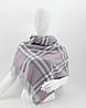 Шарф жіночий M&JJ ПАСТЕЛЬ КЛІТИНА Сірий 70х170 см (2574), фото 3