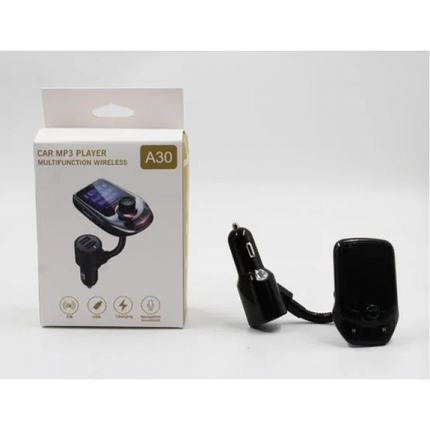 Автомобільний FM трансмітер модулятор A30 Bluetooth Чорний, (Оригінал), фото 2