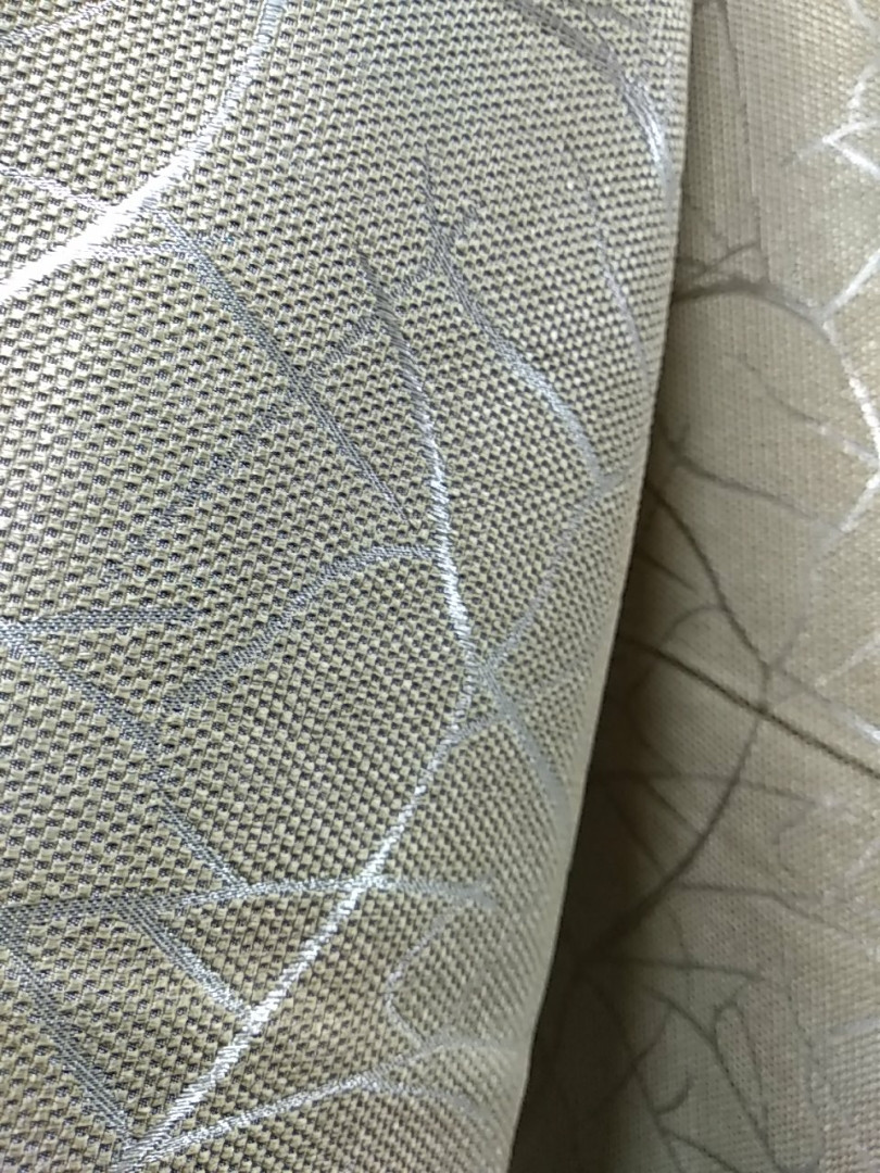 Золотиста портьєрна тканина під льон, блекаут