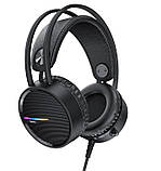 Навушники ігрові HOCO W100 Touring Gaming Hi-Res, чорні, фото 2
