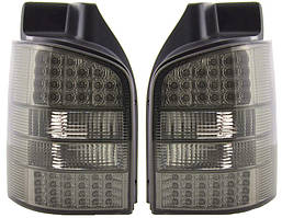 Ліхтарі задні для Volkswagen T5 '03-09 комплект (DEPO) 1 двері, димчасті, Led