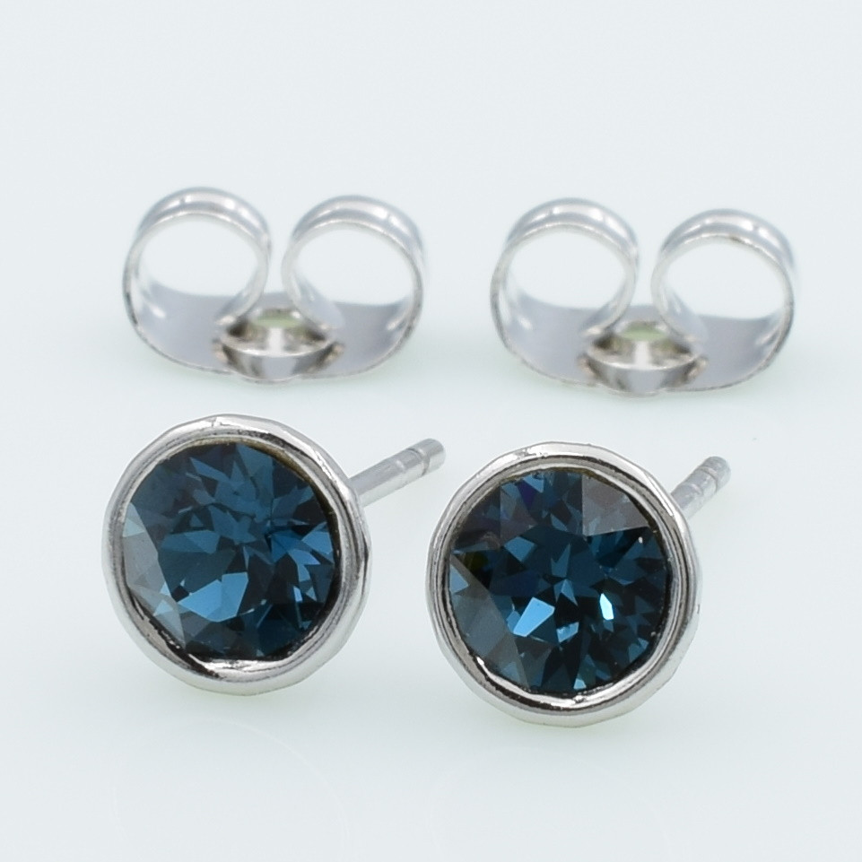XUPING Сережки Родій камені Swarovski Висота 0.7 см, Ширина 0.7 см