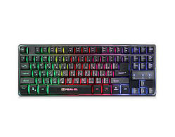 Клавіатура REAL-EL Gaming 8710 TKL Backlit USB ігрова з підсвічуванням