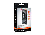 Зарядний пристрій REAL-EL CA-30 USB автомобільний Quick Charge 3, фото 2