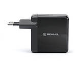 Зарядний пристрій REAL-EL CH-350 USB (USB, Type-C + Quick Charge 3), фото 3