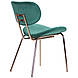 Сучасний металевий стілець з м'яким сидінням та спинкою Alphabet D gold/dark green для ресторанів TM AMF, фото 5