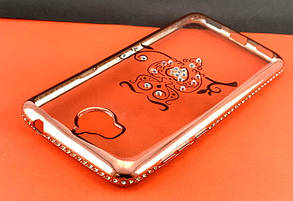 Чохол для Huawei Y5 2017 накладка Fasion Case бампер протиударний з камінням мідь, фото 2