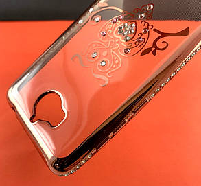 Чохол для Huawei Y5 2017 накладка Fasion Case бампер протиударний з камінням мідь, фото 3