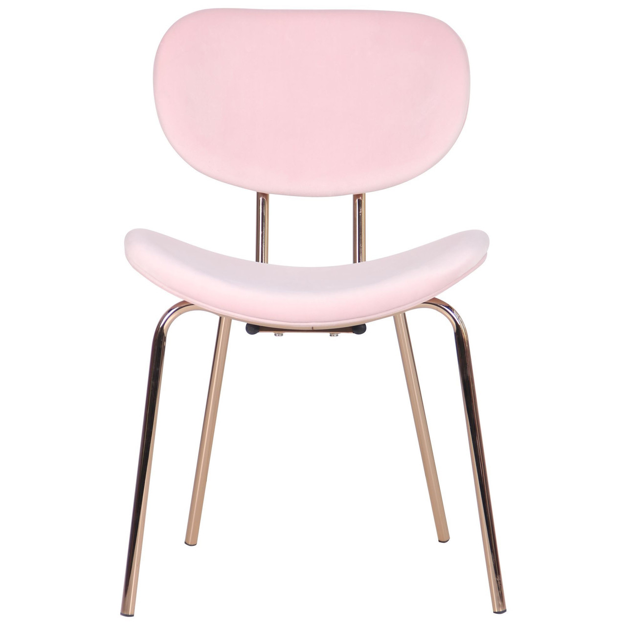 Стильный мягкий стул велюровый на хромированных ножках в стиле Арт-Деко Alphabet D gold / pink TM AMF - фото 3 - id-p1191049270