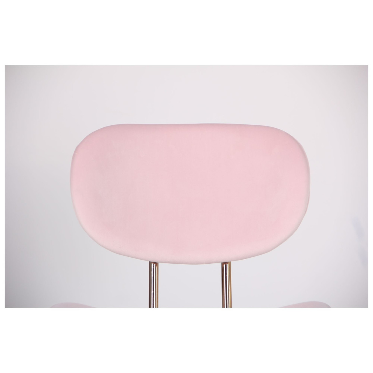 Стильный мягкий стул велюровый на хромированных ножках в стиле Арт-Деко Alphabet D gold / pink TM AMF - фото 6 - id-p1191049270