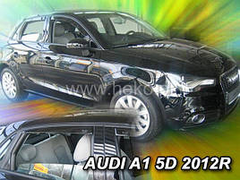 Дефлектори вікон (вітровики) Audi A1 2012+ 5D (вставні, 4 шт.) (HEKO)