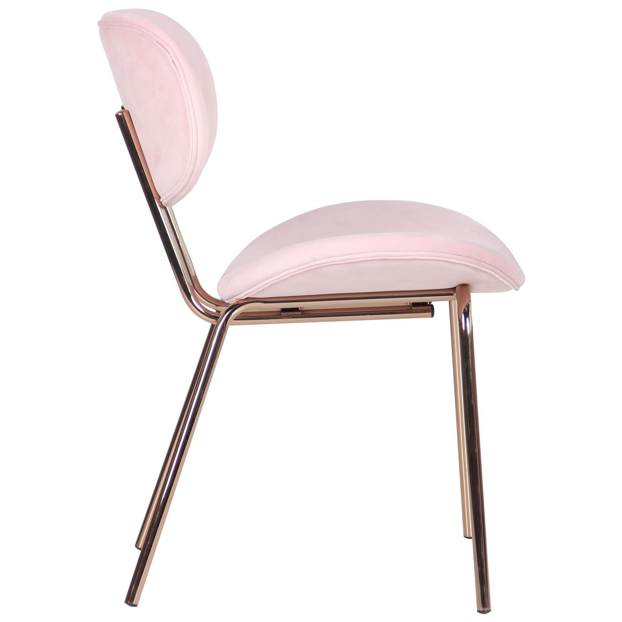 Стильный мягкий стул велюровый на хромированных ножках в стиле Арт-Деко Alphabet D gold / pink TM AMF - фото 4 - id-p1191049270