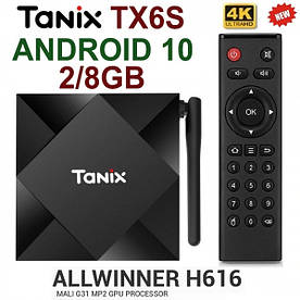 TV-Приставка Tanix TX6S 2/8GB ALLWINNER H616 (Android Smart TV BOX, Андроид Смарт ТВ Приставка, тв бокс)
