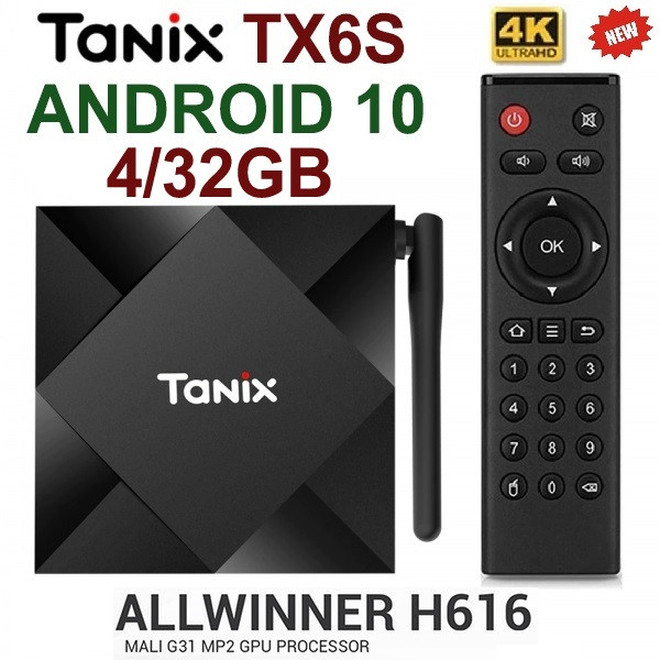 TV-Приставка Tanix TX6S 4/32GB ALLWINNER (Android Smart TV BOX, Андроид Смарт ТВ Приставка, Андроїд тв бокс)