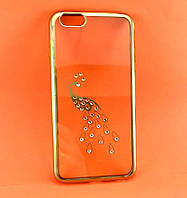 Чехол для iPhone 6 Plus, 6s Plus накладка Air Series противоударный силиконовый золотой