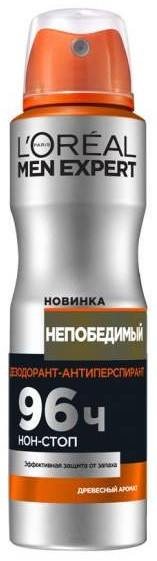 Чоловічий дезодорант-спрей Loreal Men Expert "Непереможний 96 годин" (150 мл.)