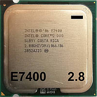 Процессор Intel Core 2 Duo E7400 R0 SLB9Y, SLGQ8, SLGW3 2.80GHz 3M Cache 1066 MHz FSB Socket 775 Б/У МИНУС