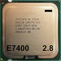 Процесор Intel Core 2 Duo E7400 R0 SLB9Y, SLGQ8, SLGW3 2.80 GHz 3M Cache 1066 MHz FSB Socket 775 Б/В МІНУС