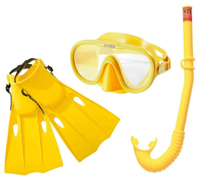 Набір для плавання Intex ласти маска та трубка 3в1 для плавання "Майстер Клас" від 8 років (55655)