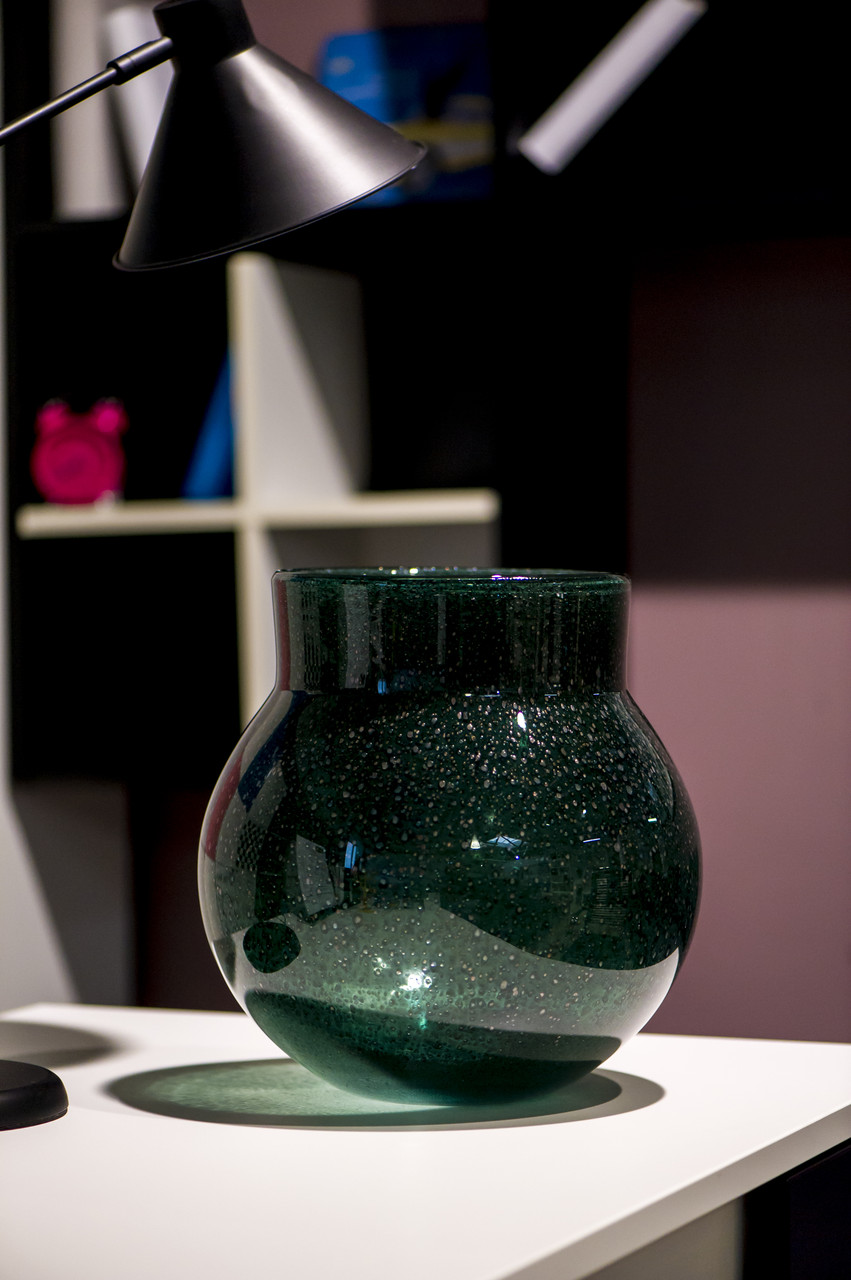 Ваза скляна велика елітна ручної роботи "Едера", фото 1