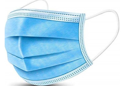 Маска 3-х шарова, захисна, одноразова (пошиття) AVADONA, фото 1