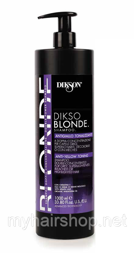 Тонувальний шампунь проти жовтизни DIKSON Dikso Blonde Anti-Yellow Shampoo 1000 мл