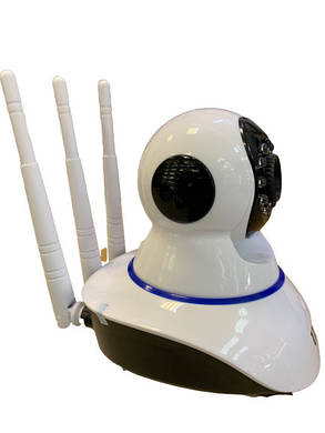 Бездротова Wi-Fi поворотна камера 3 антени UKC 1080P YY 2.0 HD WiFi біла, фото 2