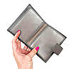 Жіночий шкіряний гаманець Cardinal 9 х 12 х 3 см Невеликий матовий Сірий, фото 8