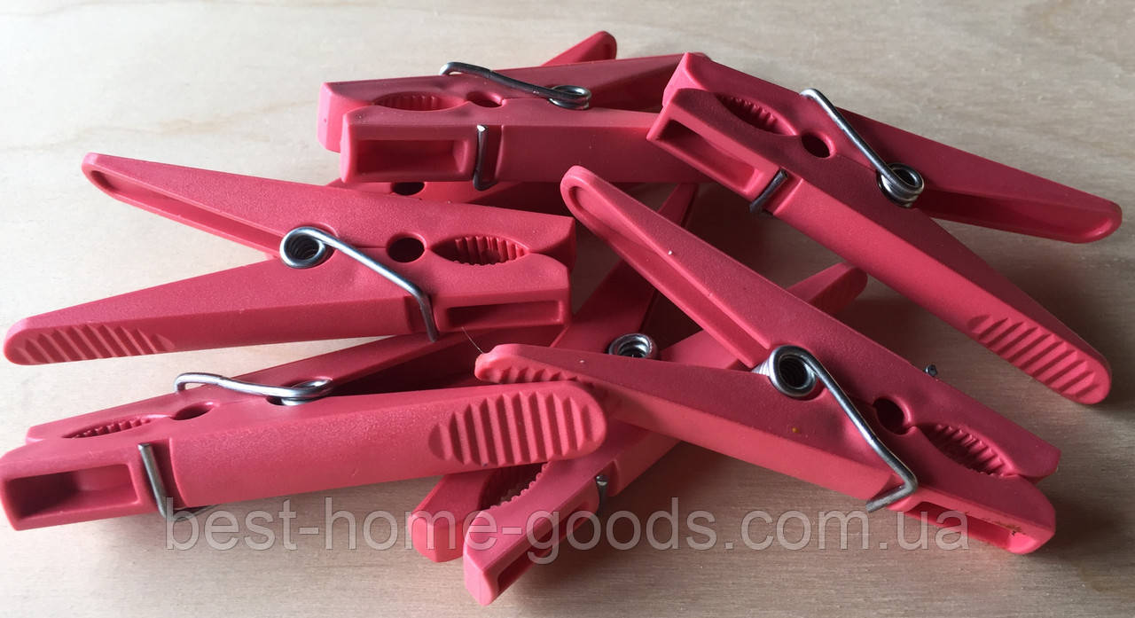 Набір пластикових прищіпок для одягу, 20 шт — міцні, зручні, без слідів, ідеальні для сушіння білизни, фото 1