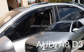 Дефлектори вікон (вітровики) Audi A-8 4D 2003-2010 Sedan 4шт (Heko)