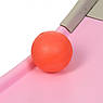 Дитячий пластиковий ігровий комплекс 2 в 1 гірка з кільцем + гойдалка Bambi WM19016 сіро-рожевий для дому, фото 6