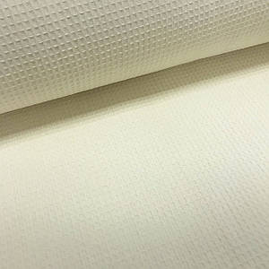 Вафельне полотно плетіння карта, колір кремовий (шир. 2,40 м)