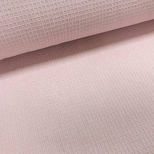 Вафельний полотно плетіння клітка, колір рожевий (шир. 2,40 м)