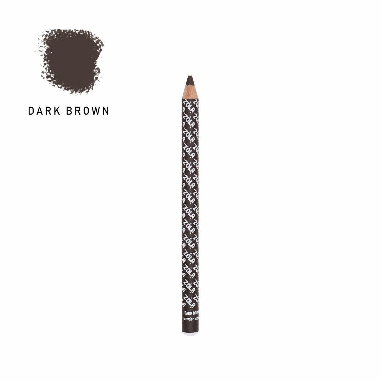 Пудровий олівець для оформлення брів Zola (Dark Brown)