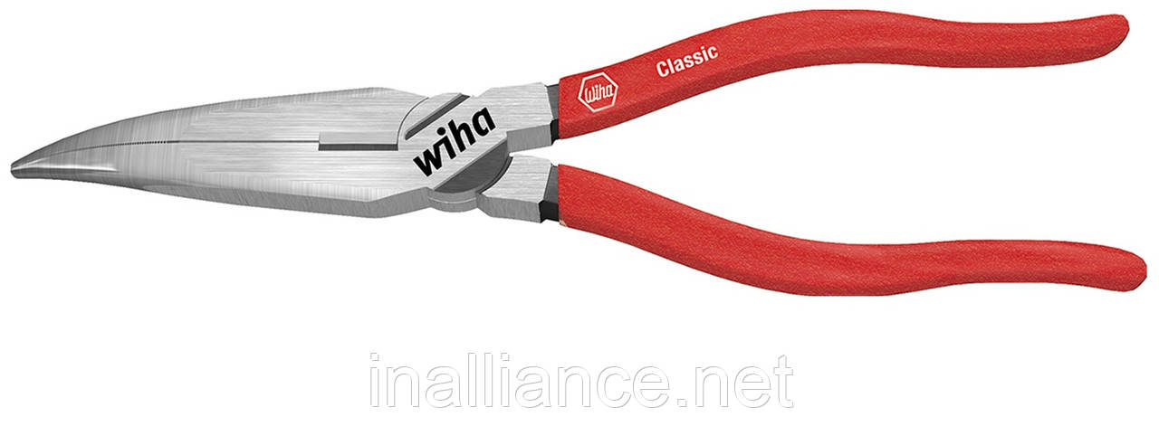 Плоскокруглогубці вигнуті 160 мм з різальною крайкою Classic Wiha 26723