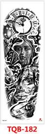 У Стилі "Chicano/Chicano". Флеш Тату. На Руку/Ногу/Бедро, 48*17 См