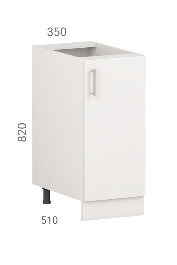 Кухонная Тумба (модуль) со Створчатым Фасадом Из Пластика на Основе МДФ ...