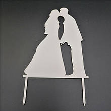 Дерев'яний топер для весільного торта 15х11 см, арт. TPR-019