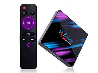 Смарт ТБ-приставка ТБ бокс Android TV-BOX H96 MAX 4GB / 64 GB Android 9.0 Медіаплеєр