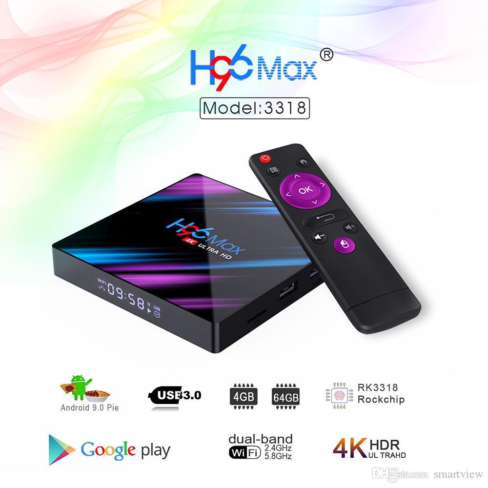 Android TV-BOX H96 MAX 4GB / 64GB Android 9.0 SMART TV Новинка