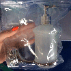 Настінний дозатор для рідкого мила (матове скло) WAL SEI1-F, фото 3